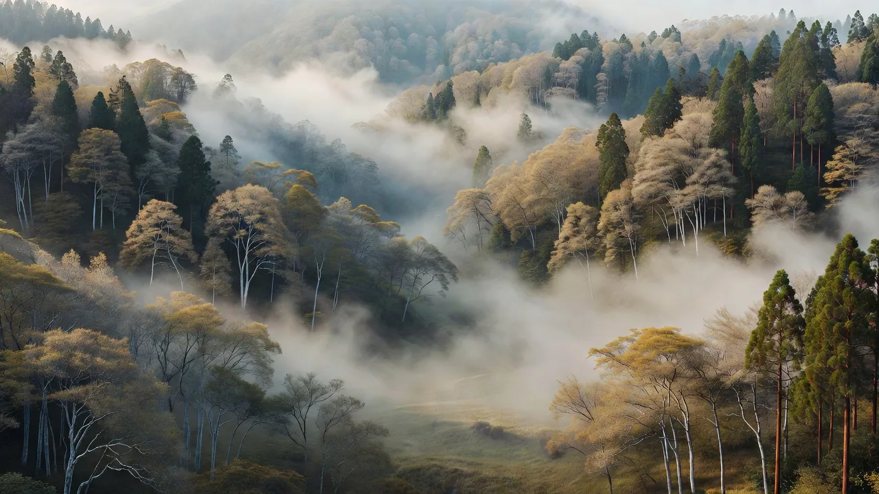 幾重にも重なる霧の谷